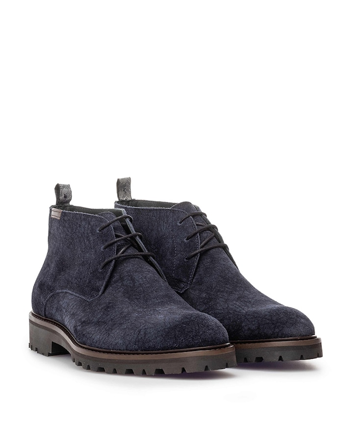 heren veterboots blauw