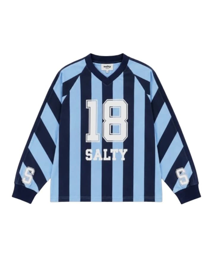 Uniseks longsleeve blauw