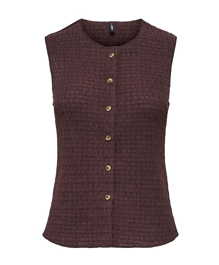 Dames top bruin