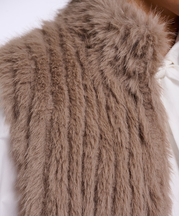Dames gilet beige