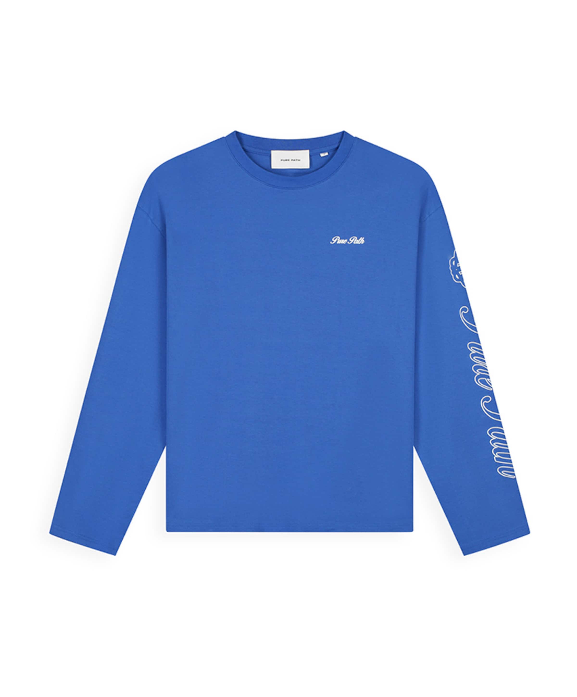 Heren longsleeve blauw