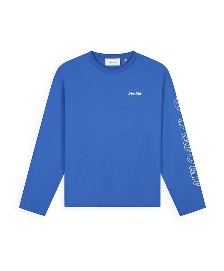 Heren longsleeve blauw