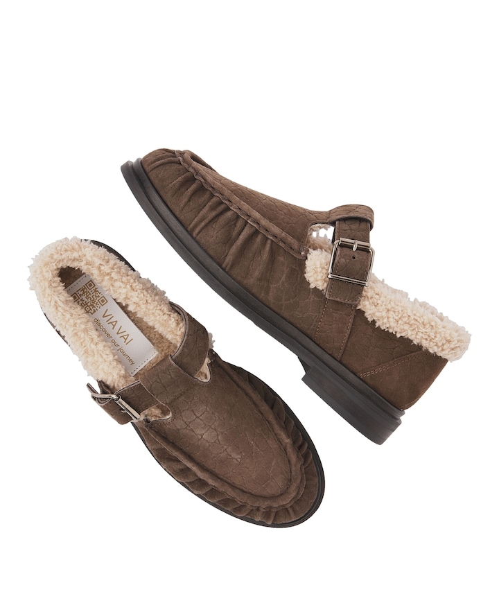 Fae Remi dames loafers bruin