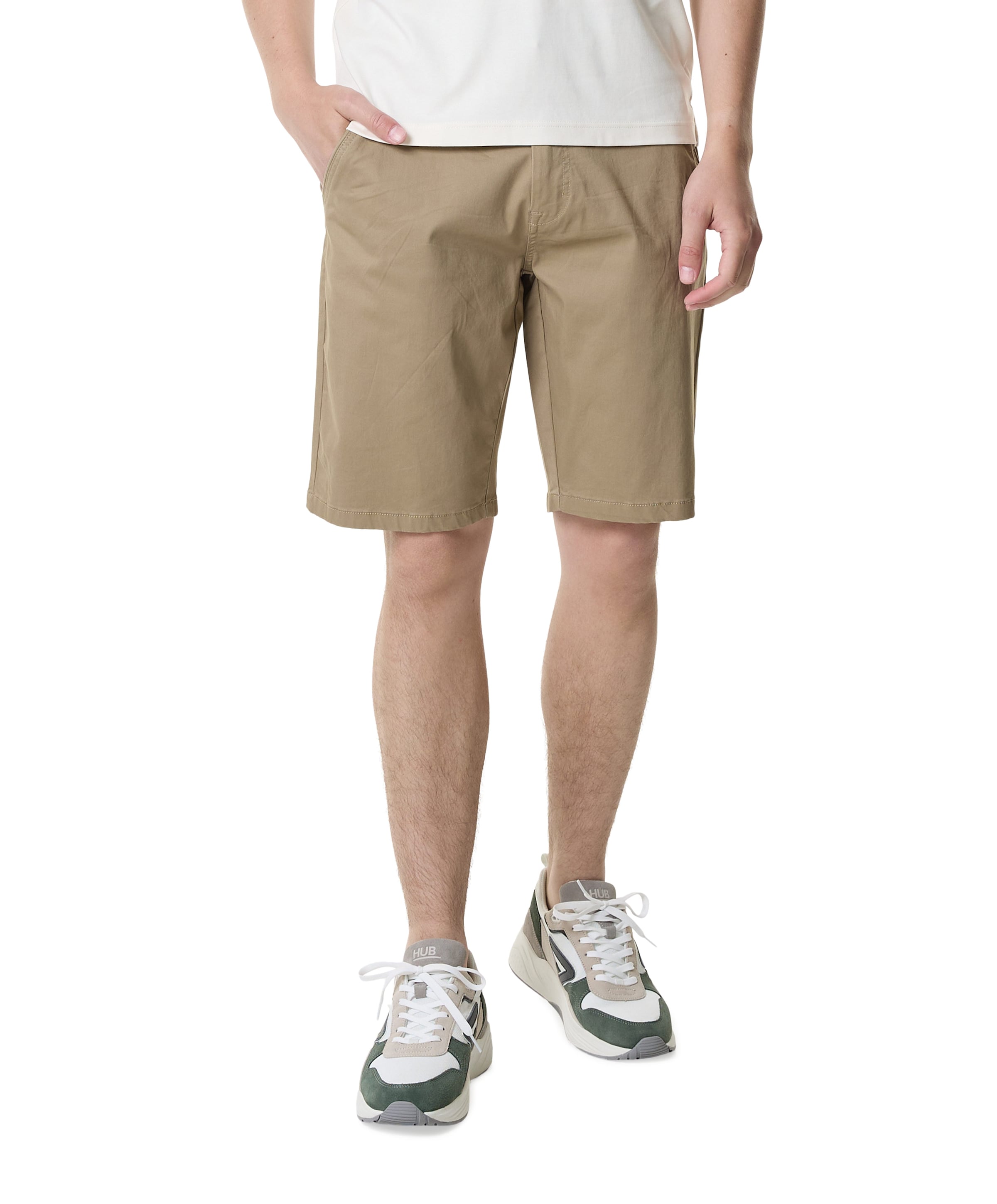 Shorts Chino Stretch heren korte broek beige