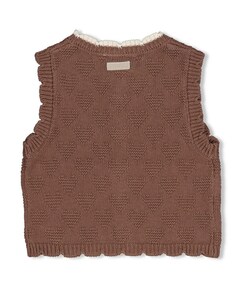 Meisjes gilet bruin