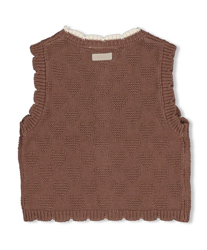 Meisjes gilet bruin
