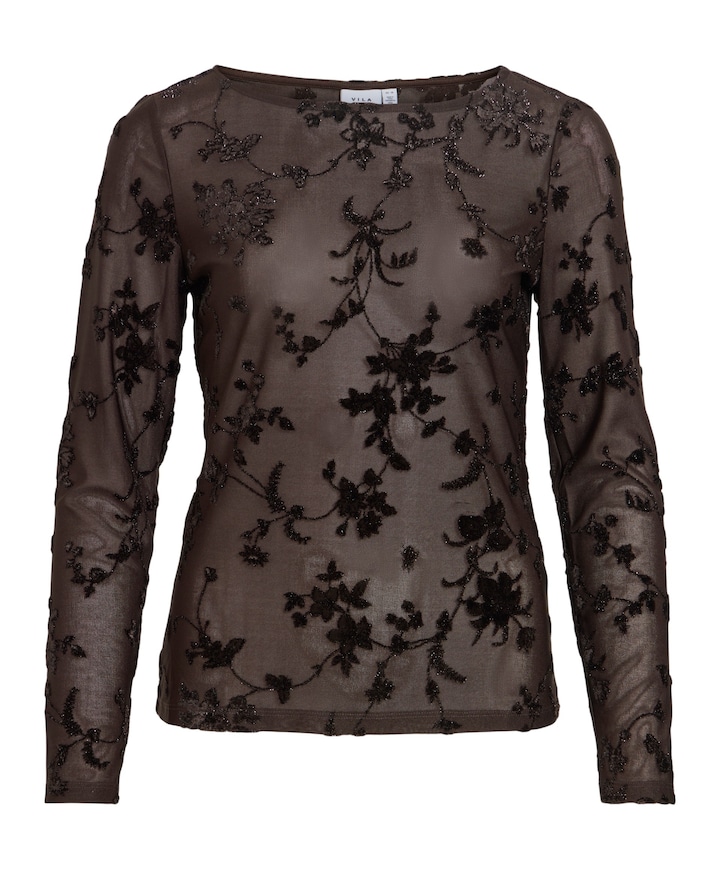 Dames top bruin