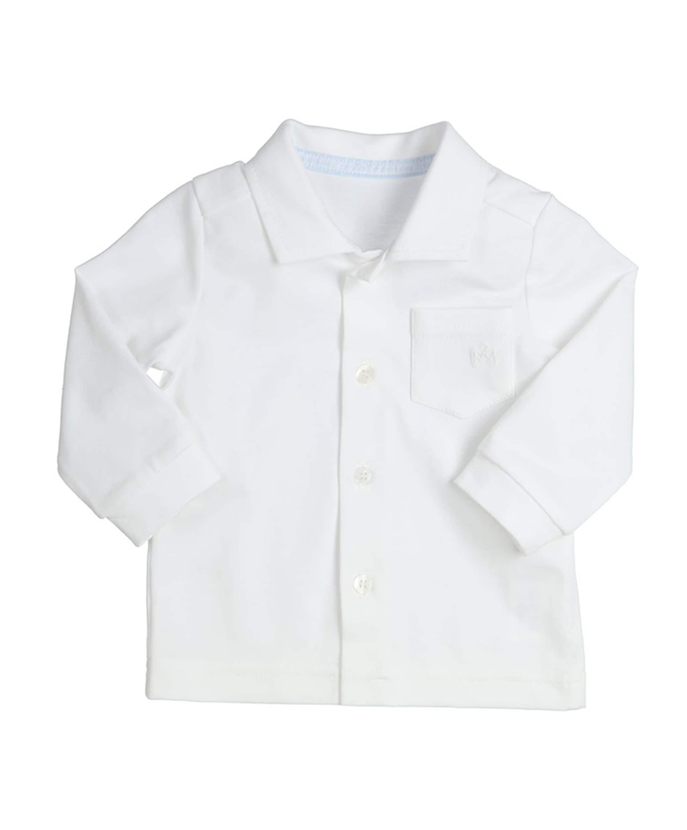 Jongens overhemd lange mouw wit