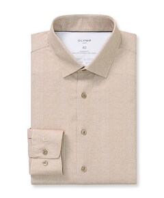 Heren overhemd lange mouw beige