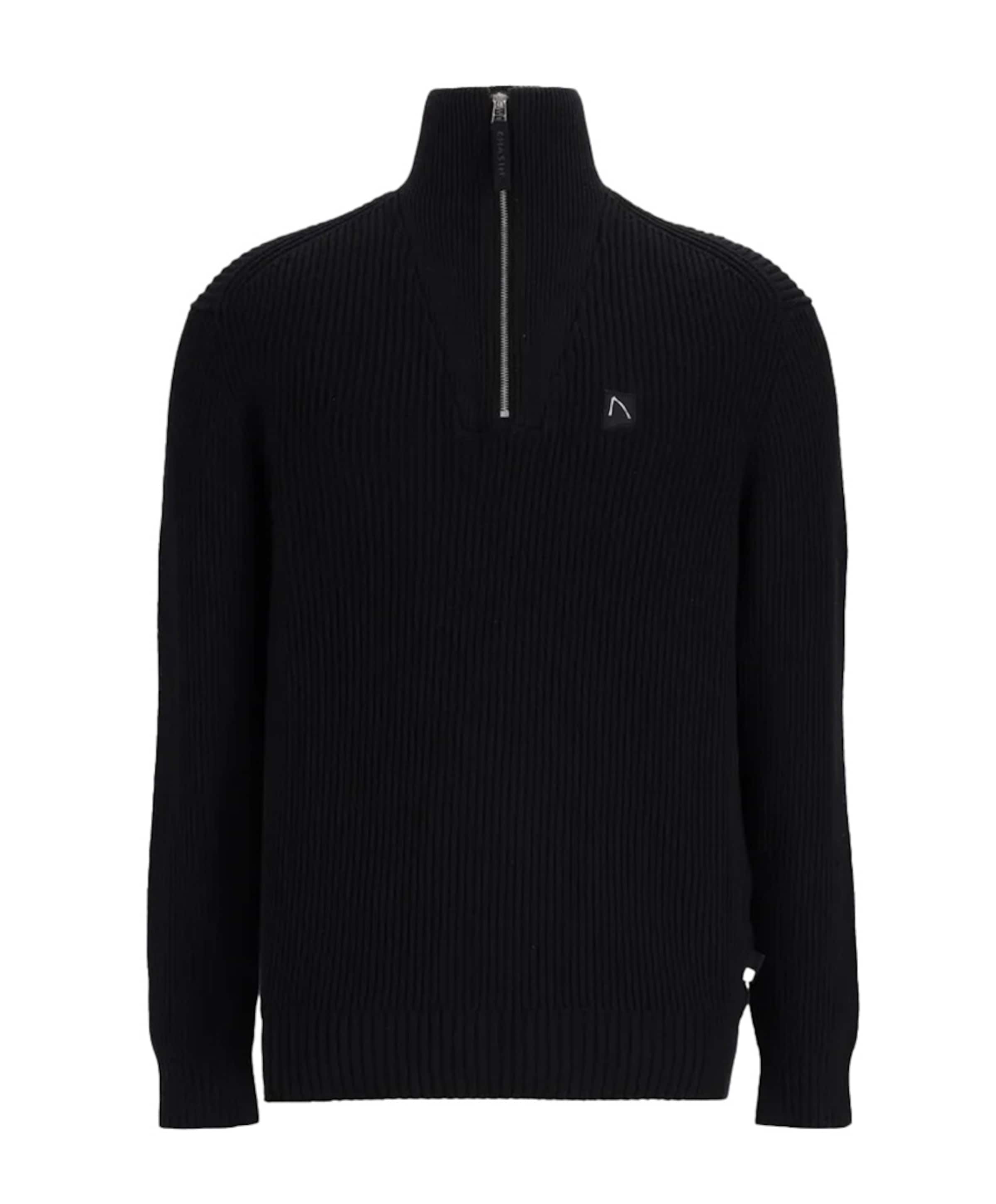 Trui met rits zwart
