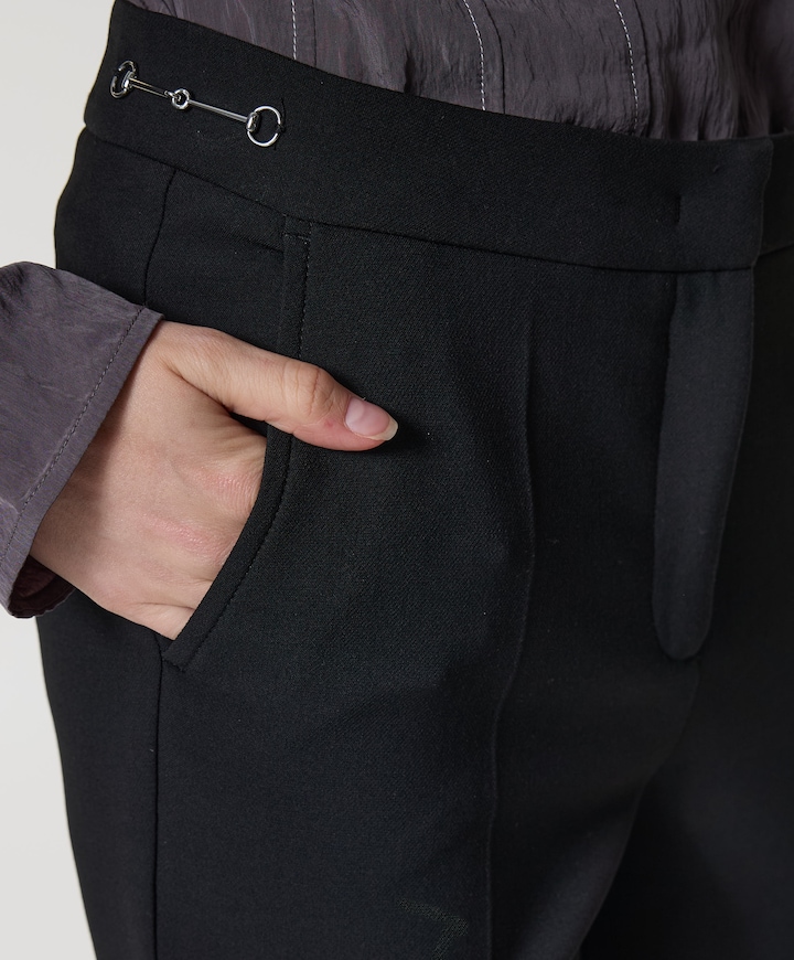 France cropped dames broek zwart