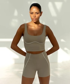 Alma dames tight short beige