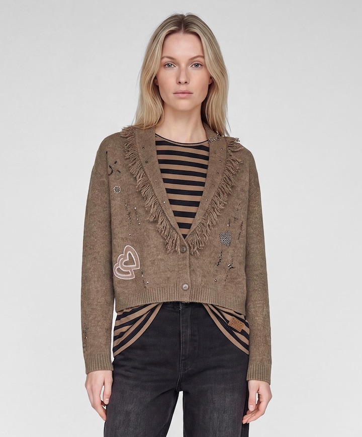 Dames vest bruin