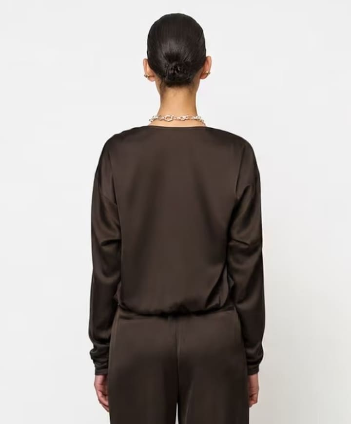 Dames blouse bruin