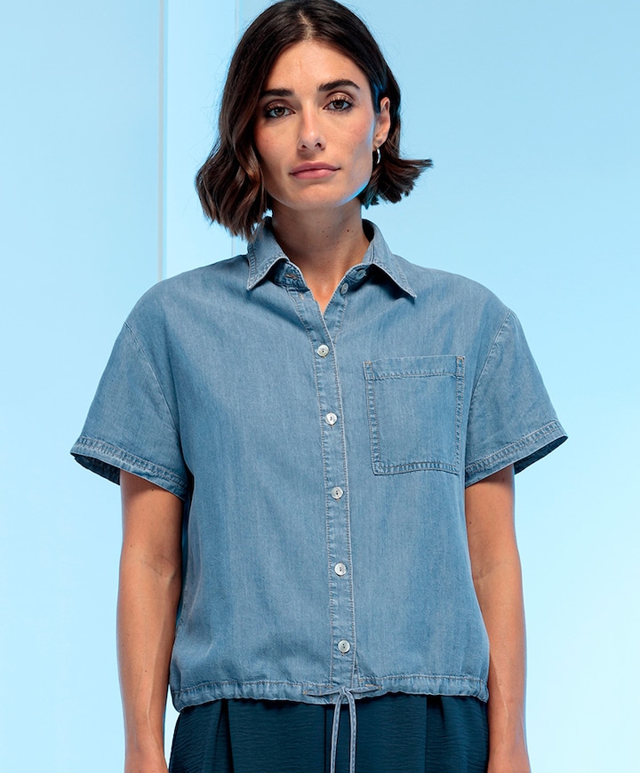 Blouse blauw