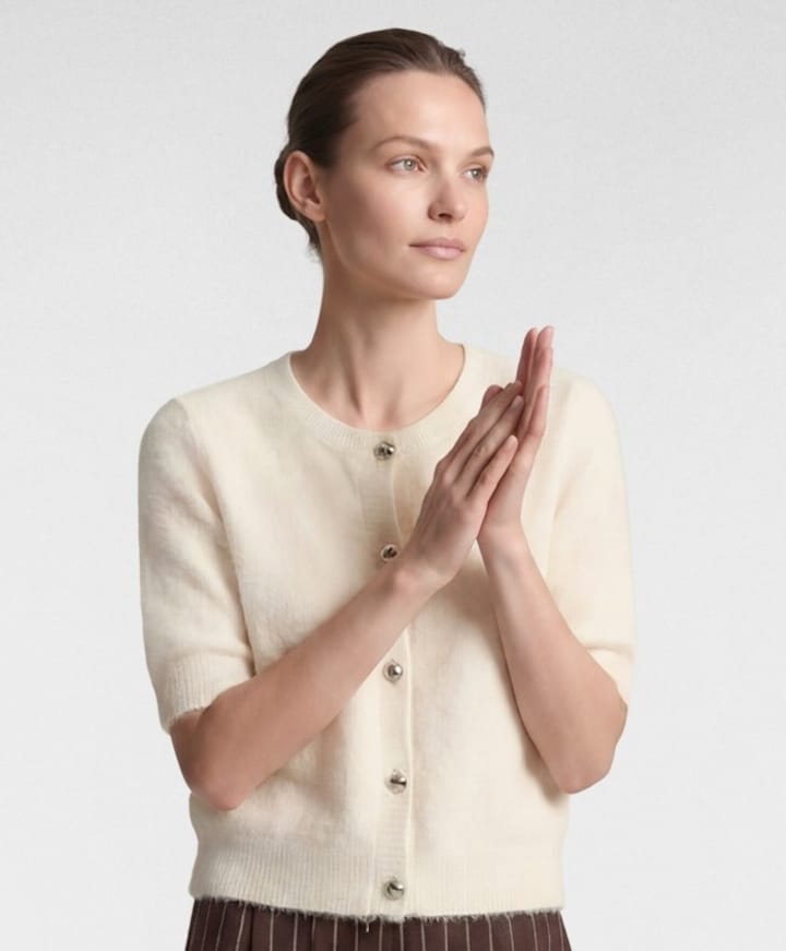 Dames vest ecru