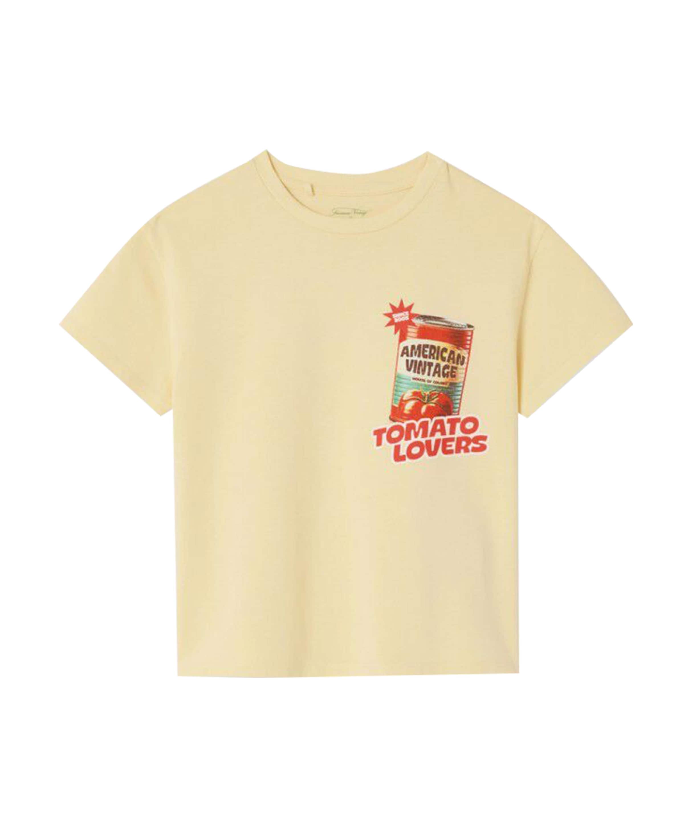 Uniseks t-shirt geel