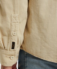 Heren overhemd lange mouw ecru