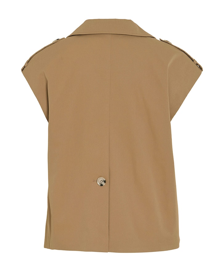 Dames gilet beige