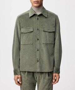 Heren overhemd lange mouw groen