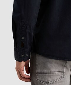 Heren overhemd lange mouw blauw