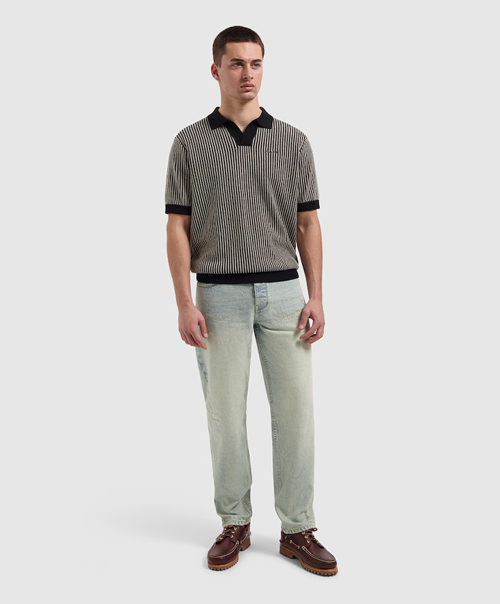 Heren polo zwart