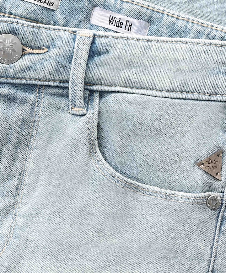 Wide Fit Light Denim meisjes jeans blauw