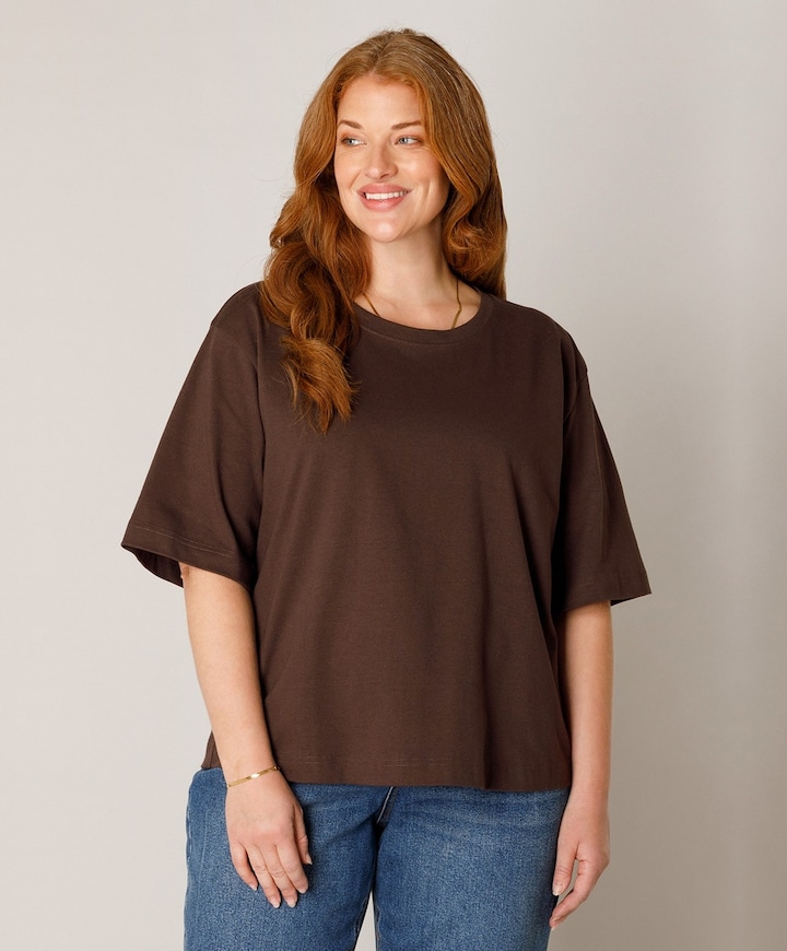 Dames T-shirt bruin