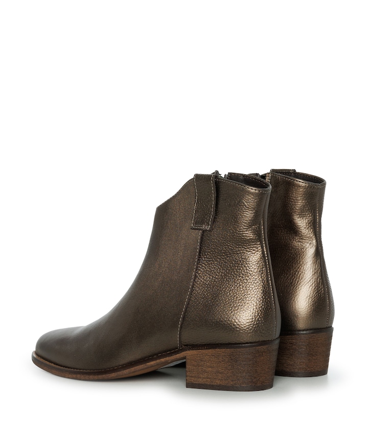 dames enkellaarzen beige