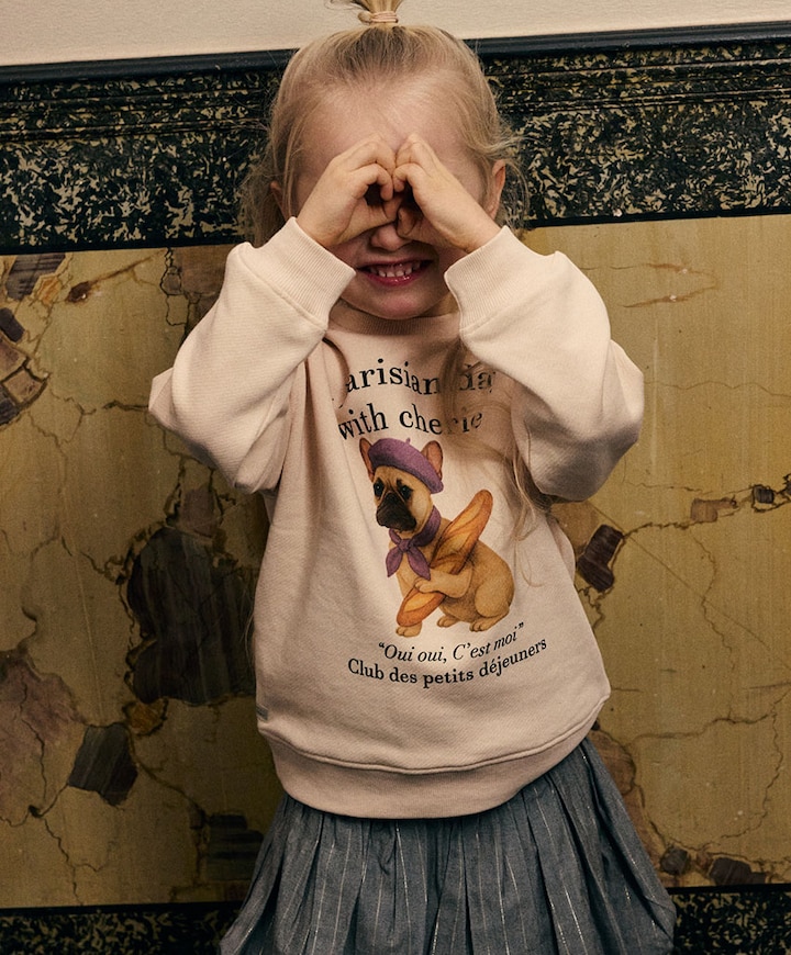 Meisjes sweater ecru