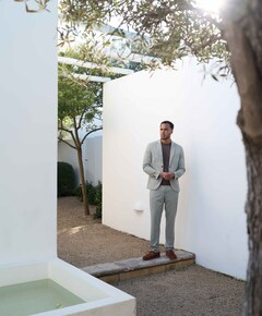 SLHSLIMAITOR JERSEY STRUC TRS FLEX heren broek groen