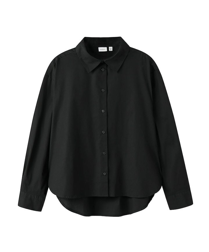 Meisjes blouse lange mouw zwart