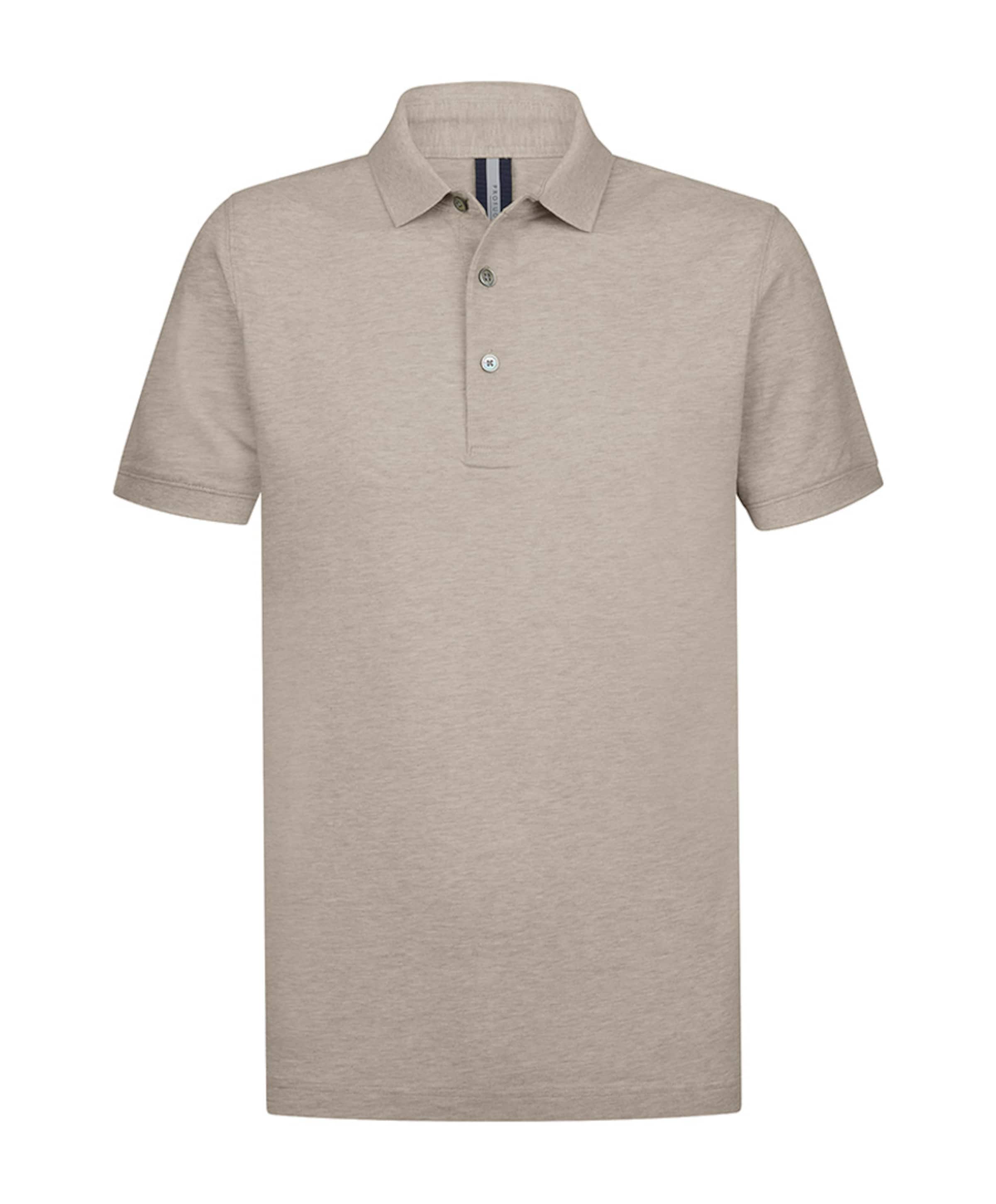 Heren polo beige