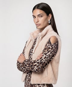 Dames gilet beige
