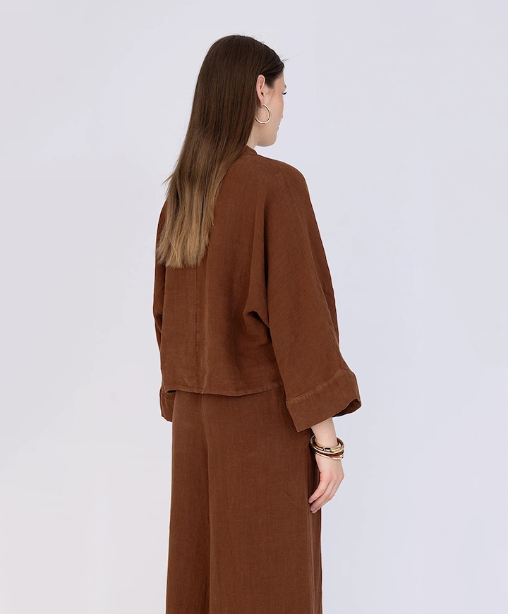Dames blouse bruin