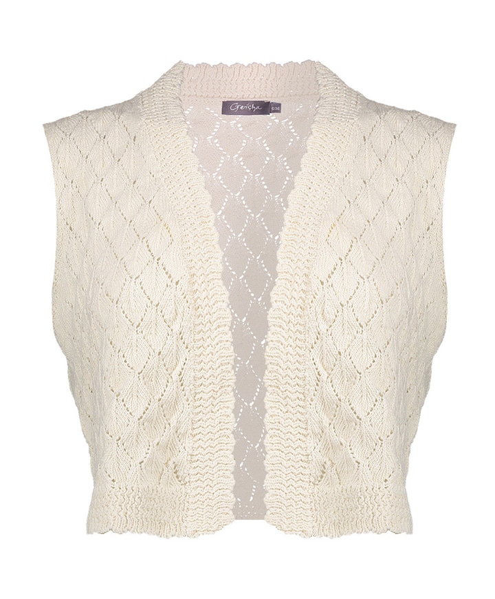 Dames gilet ecru
