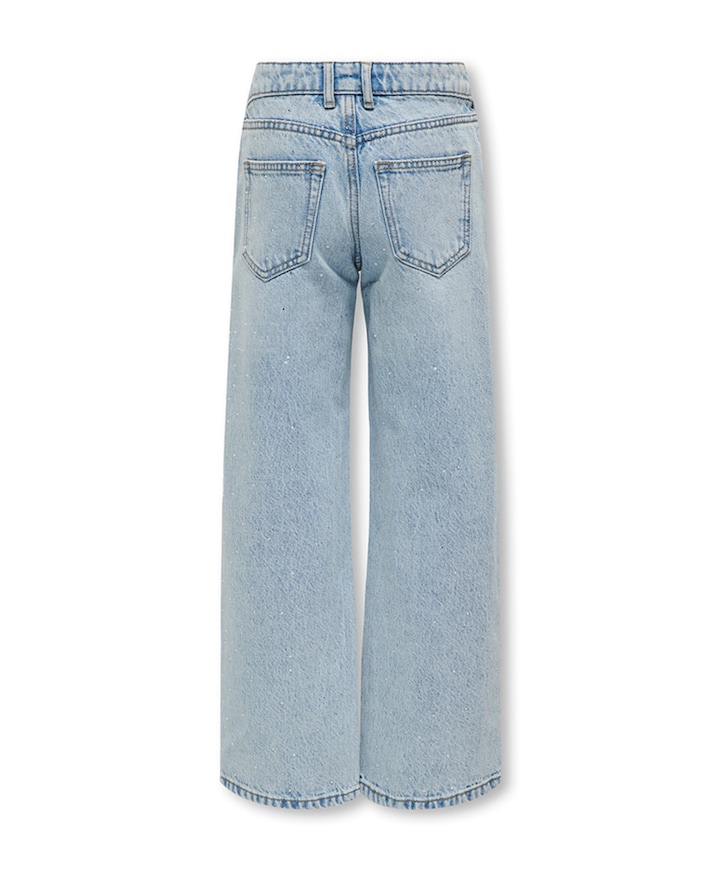 KOGCOBAIN RHINESTONE WIDE DNM AZG meisjes jeans blauw