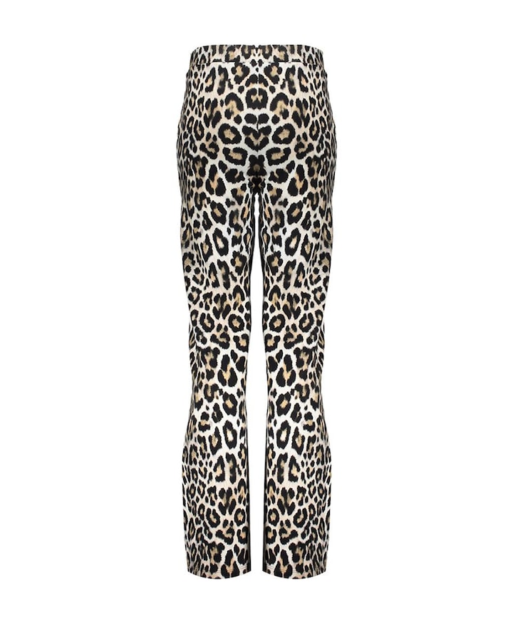 Pants wide AOP leopard broek beige