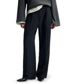 Wool tailored dames broek grijs