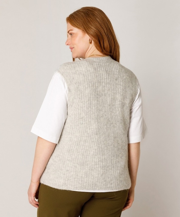 Dames vest grijs