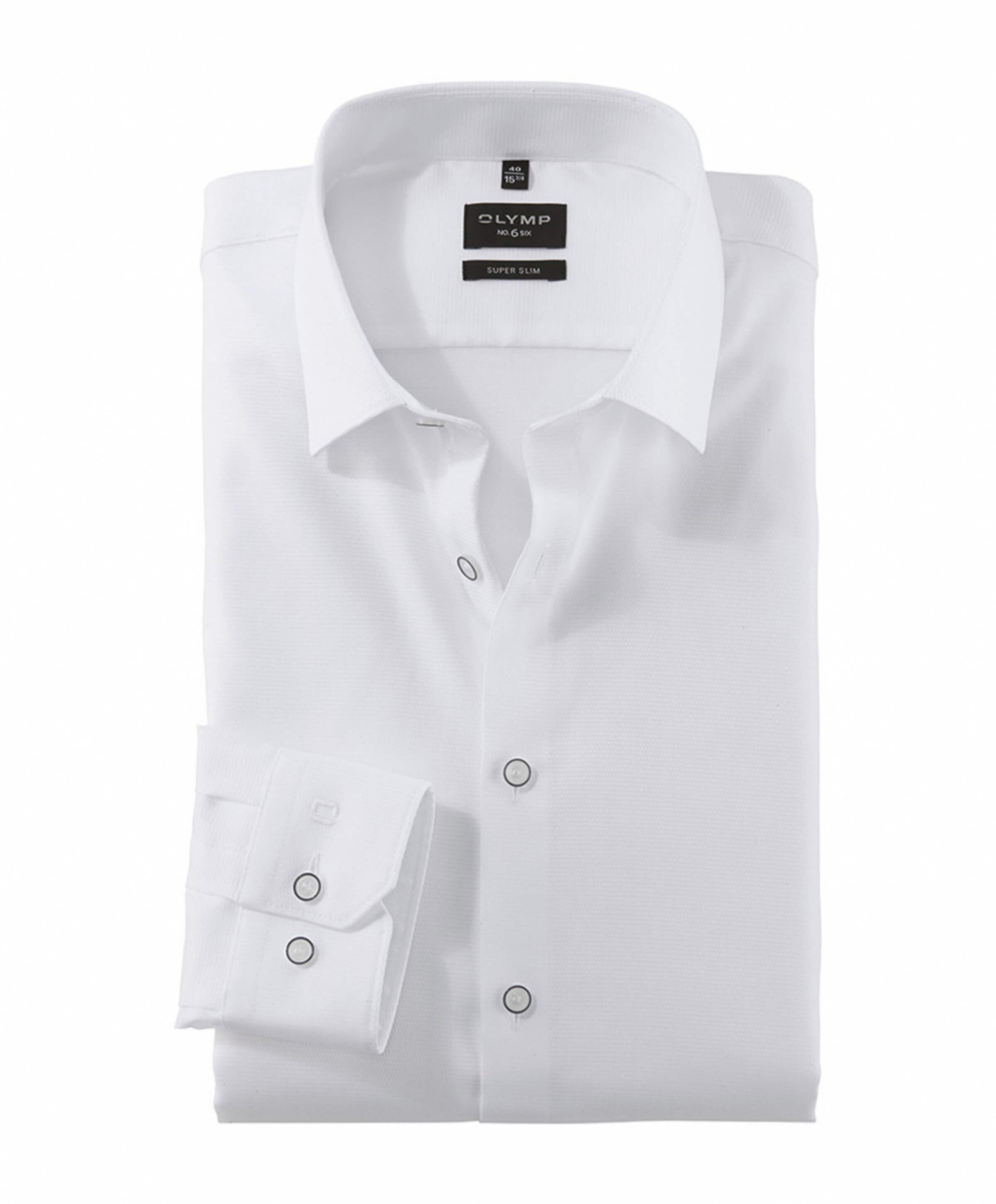 Heren overhemd lange mouw wit