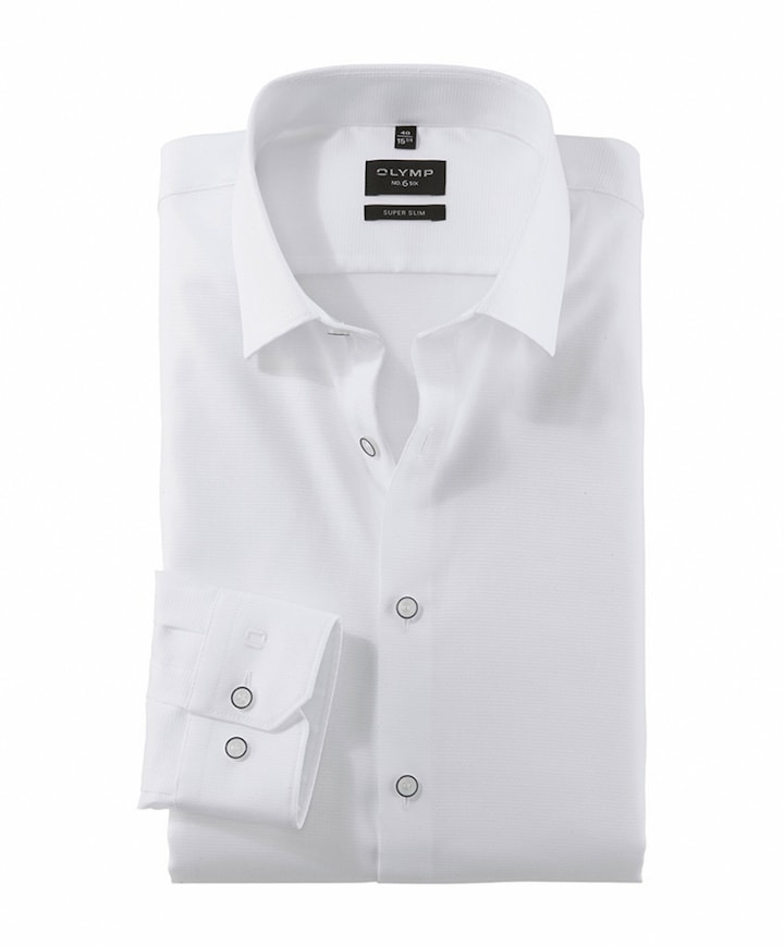 Heren overhemd lange mouw wit