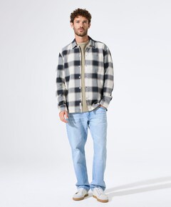 Heren overshirt blauw