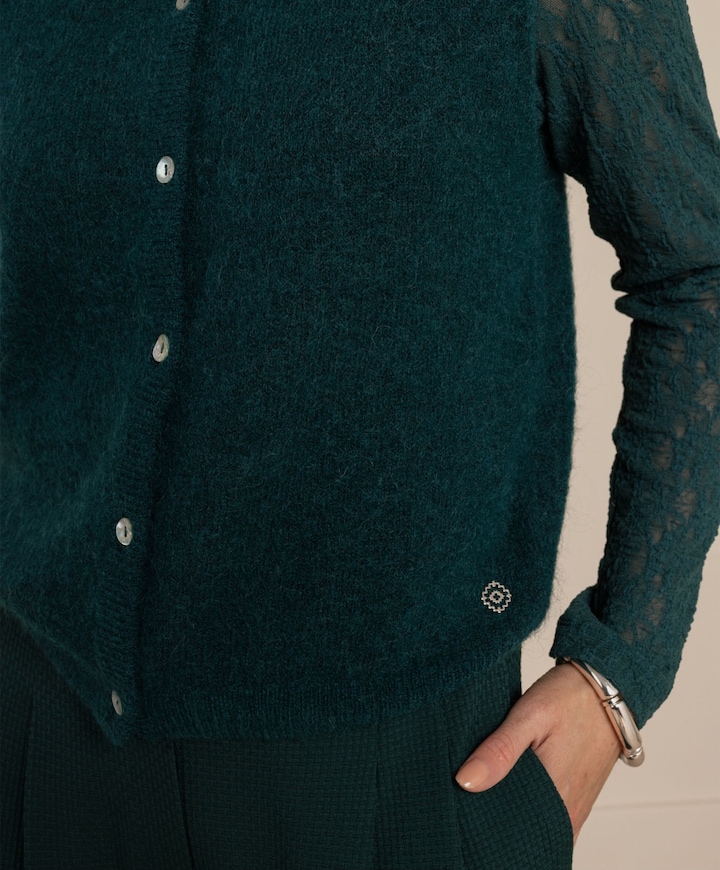 Dames gilet groen