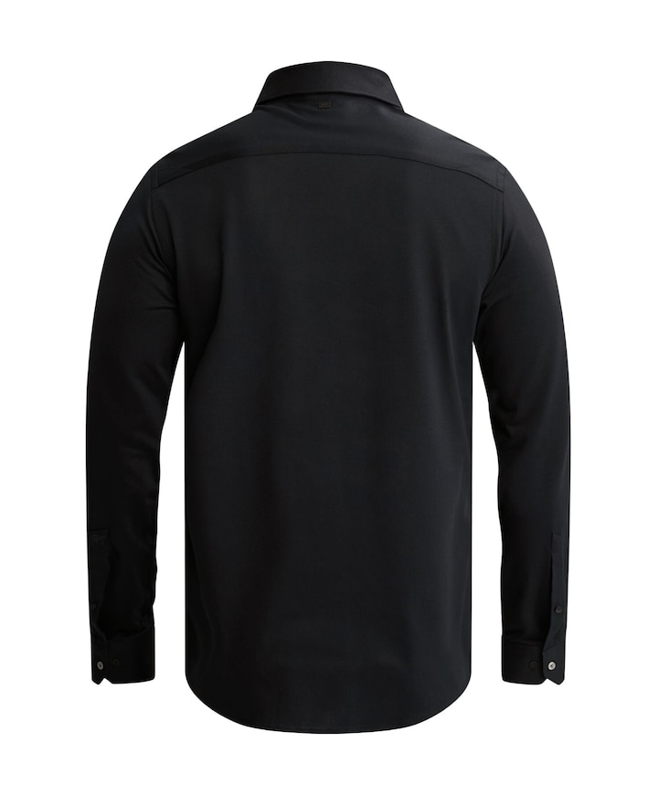Heren overhemd lange mouw blauw