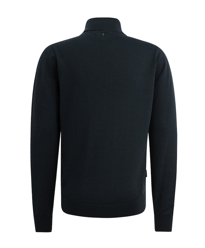 Heren trui met rits blauw