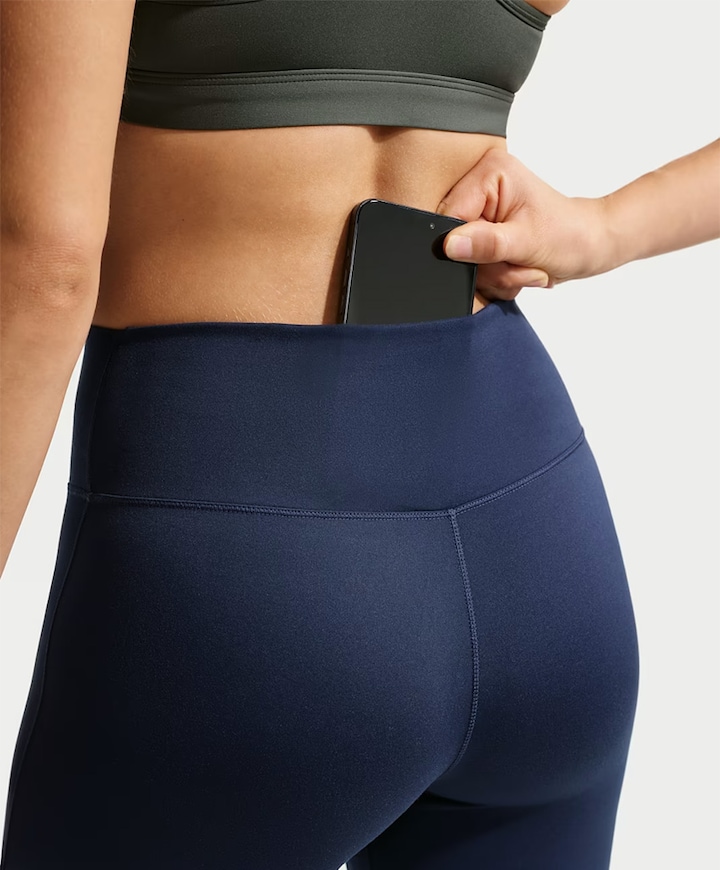 Nike One Seamless Front Women's Hig dames tight blauw