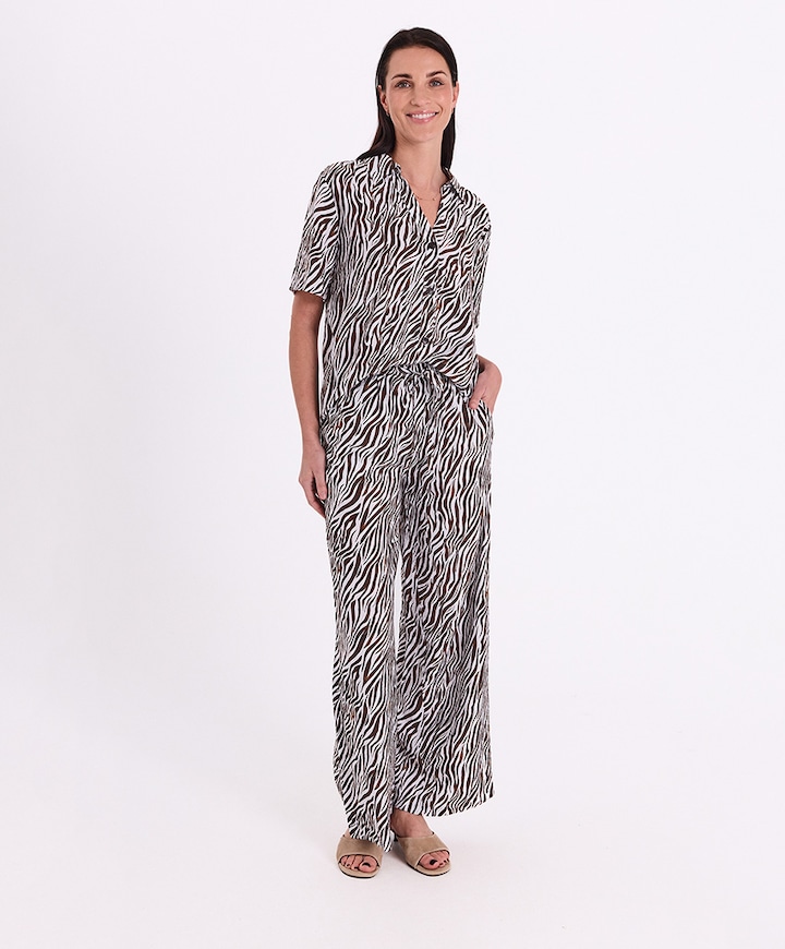 Dames blouse bruin
