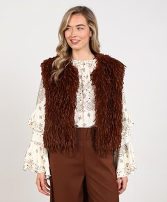 Dames gilet bruin