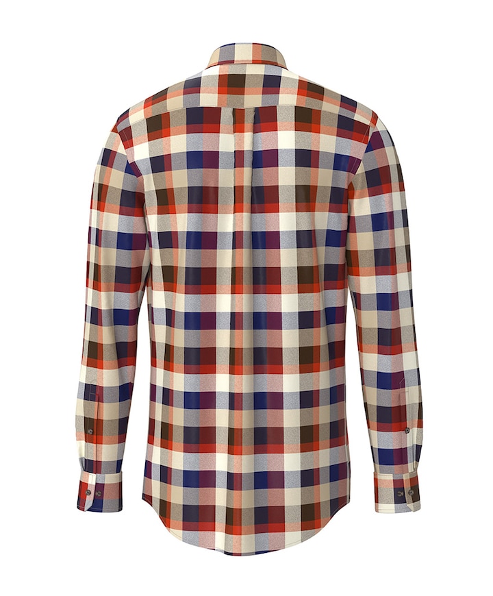 Overhemd lange mouw bordeaux